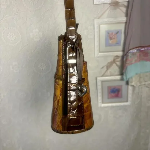 vintage‎ leather brown western shoulder bag purse - Picture 4 of 6